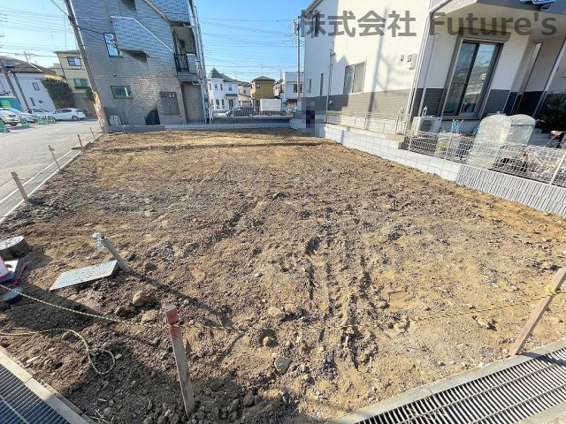 流山市加4丁目　新築戸建　全2棟　1号棟の外観|現地の写真になります。