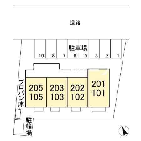 マリオーネの区画図|高崎、前橋のお部屋探しはエンドスケープまで！お客様の理想お聞かせ下さい♪