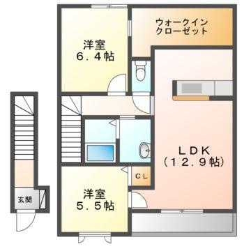 シャーメゾンアドニス　Ⅰの間取り