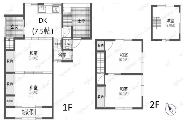戸建　姫路市保城町の間取り