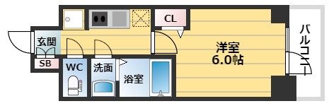 プレサンス松屋町ヴィゴラスの間取り|選べる家電プランあり！！