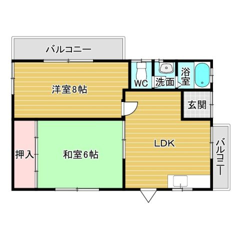 山脇ハイツの間取り
