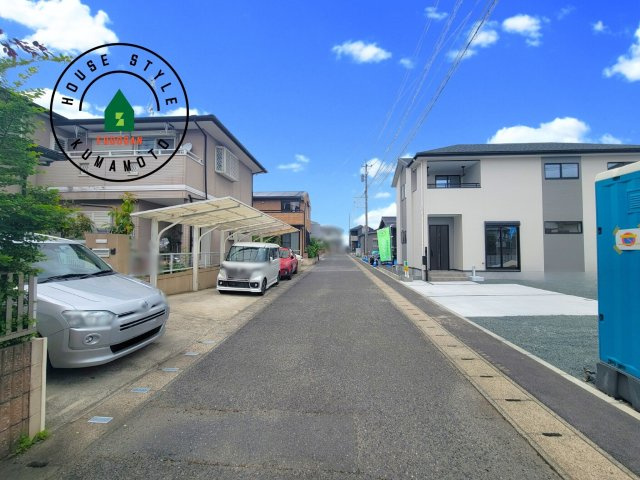 宇土市三拾町第1-2棟（1号棟）　の前面道路含む現地写真|前面道路です。