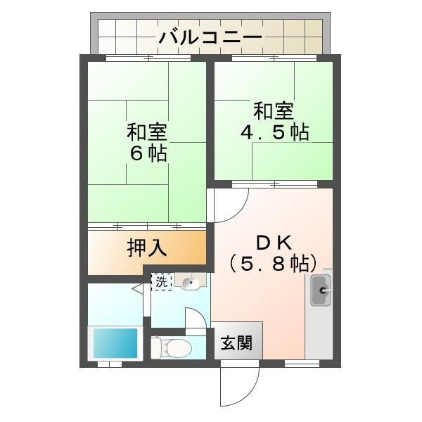 第二清住ハイツの間取り