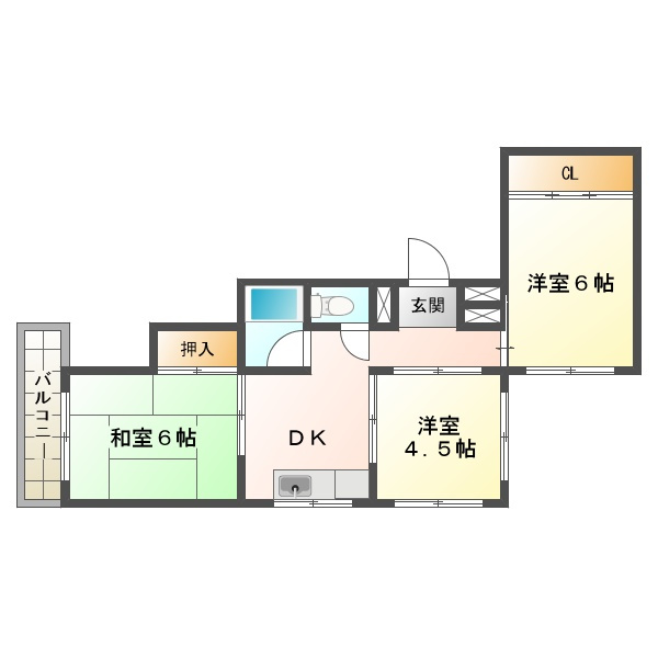 バンドーム大津和の間取り