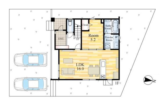 熊本市南区南高江6丁目第1-1棟（1号棟）の区画図|配置図（1号棟）