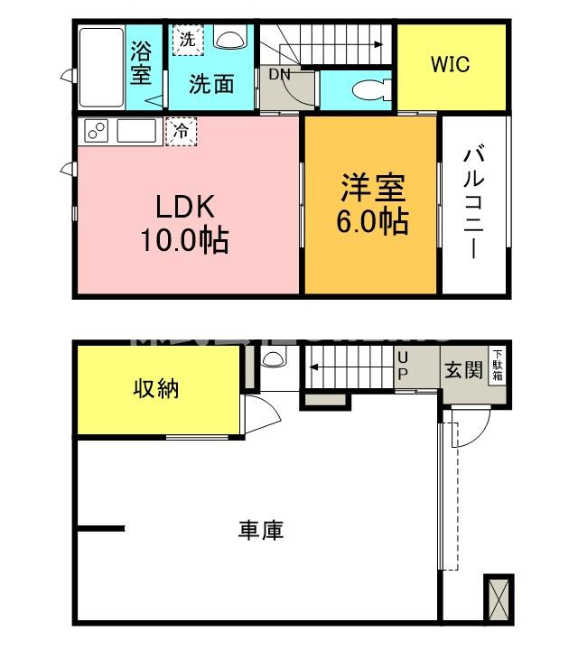 八尾市八尾木４丁目のアパートの間取り