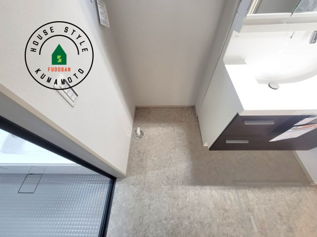 上益城郡御船町陣第1-1棟（1号棟）のランドリースペース|ランドリースペースとなります。広々して有効的にご使用できます。 