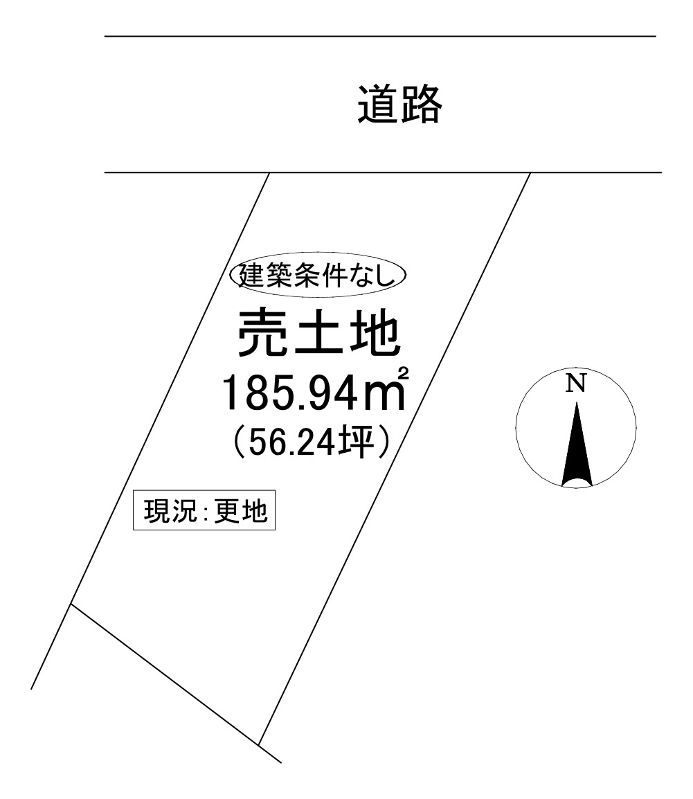 久留米市荒木町　売地の土地図