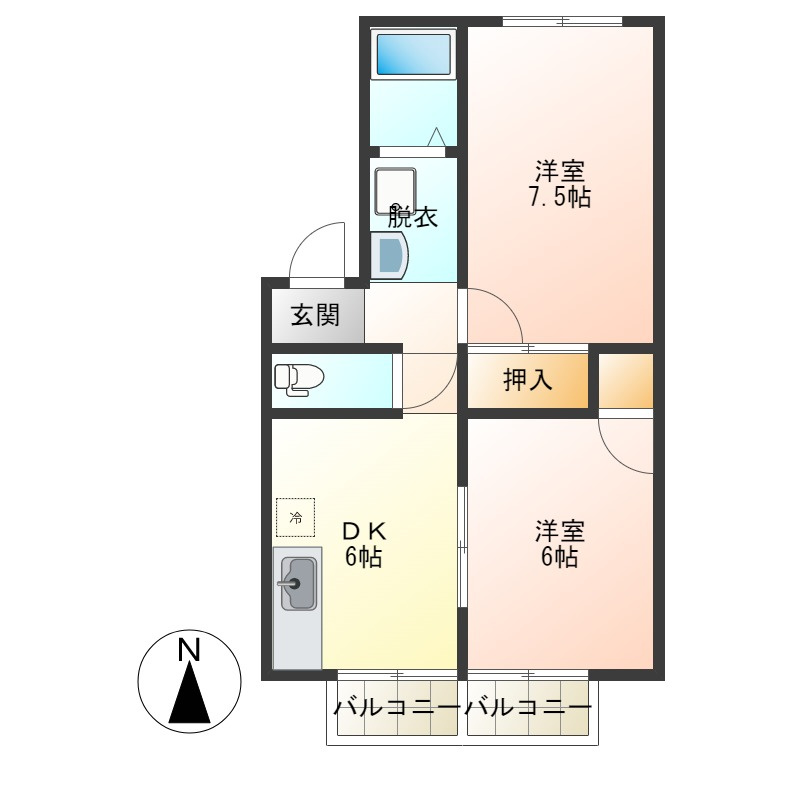 メゾン・ジュネスⅠの間取り