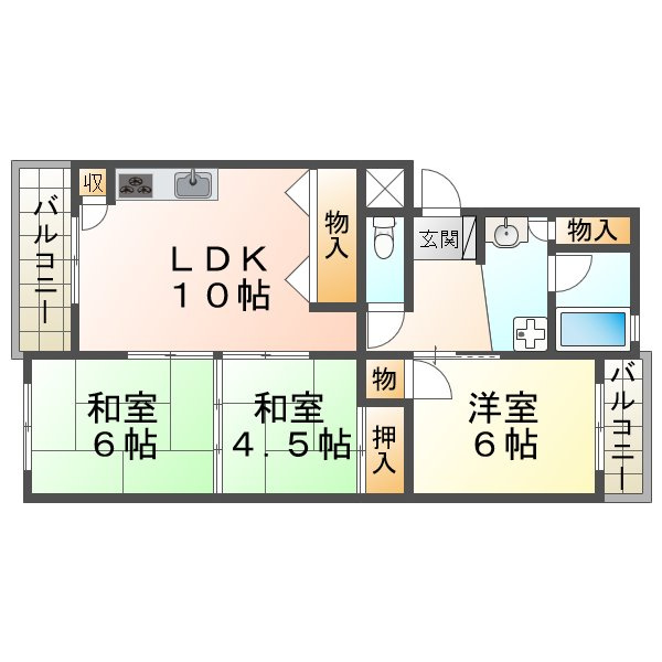 ベルデュウラ池上の間取り