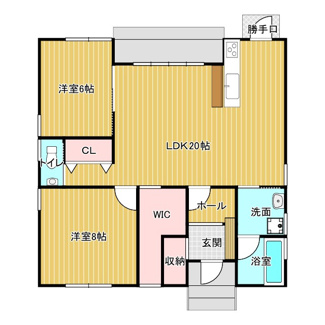 【間取り】 | 宇原一戸建（平家建・庭付き）