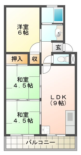 垂水農住団地3号棟の間取り