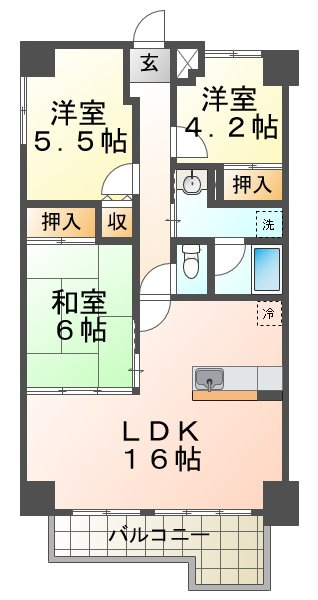 パレ清水が丘の間取り