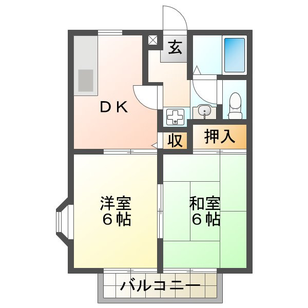 サングレース北別府の間取り
