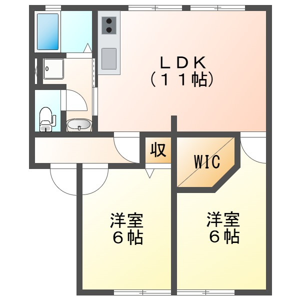 リヴェール大村の間取り