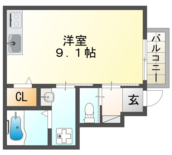 カプラン芝町の間取り