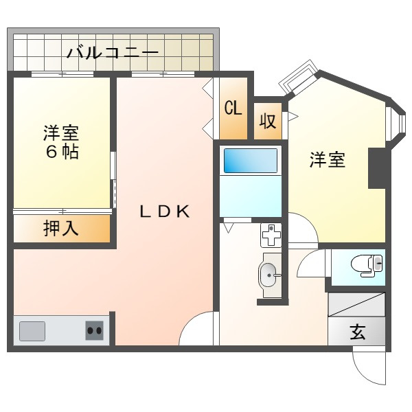 ベルトピア塩屋Iの間取り