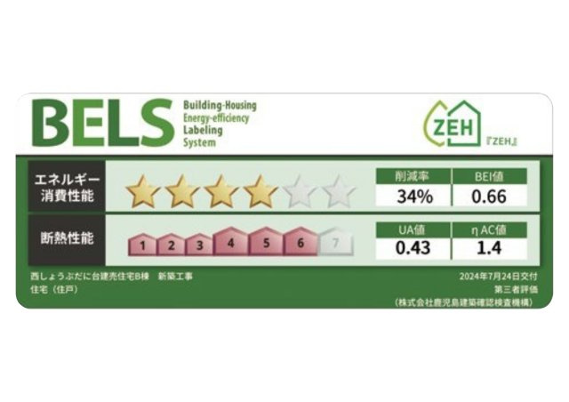 【省エネ性能ラベル】 | 西しょうぶだに台B棟　KIBACO 01