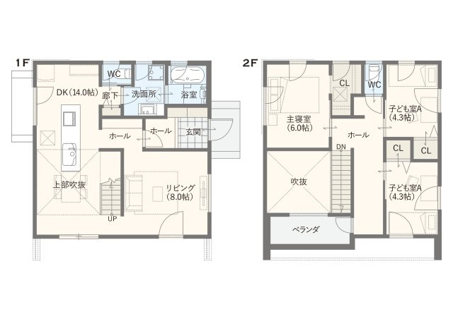 【間取り】 | 西しょうぶだに台B棟　KIBACO 01