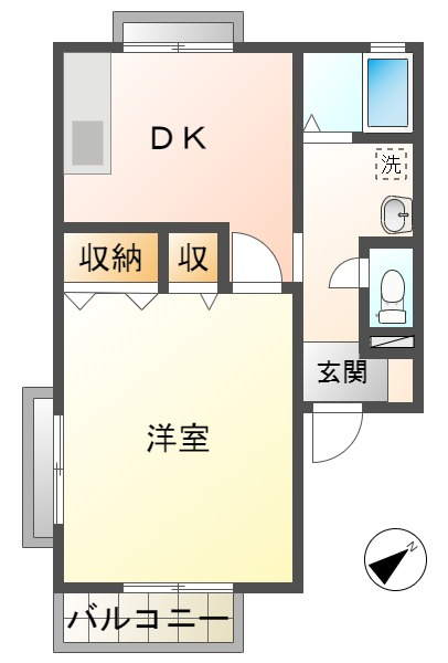 セジュール南別府の間取り