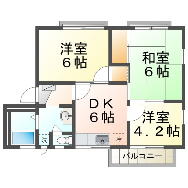 イワサキハイツの間取り
