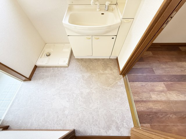 前里貸家の洗面所