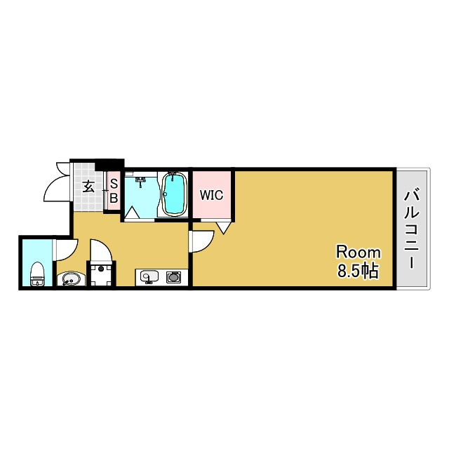 神戸市長田区北町１丁目の賃貸マンションの間取り