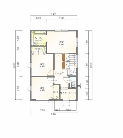クラハ西阿知町1号地の間取り