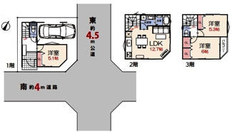 【間取り】 | 狭山市富士見　新築分譲　西武新宿線『入曽駅』徒歩20分　【入間野小学区】