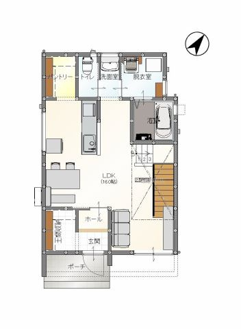 クラハ西阿知町2号地の間取り