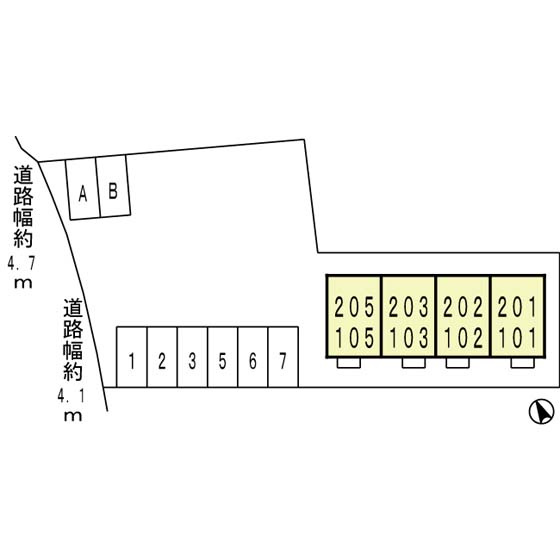 アークハイツの区画図