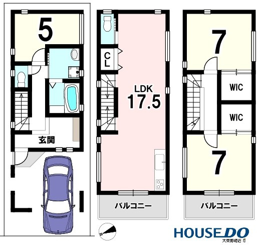 売土地　大東市御供田2丁目（建築条件付き上物有）の参考プラン|土地・建物込　2980万～。別途、外構費用・地場調査・建築確認費用150万かかります。