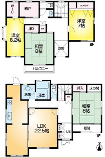 【間取り】 | 川西市丸山台２丁目中古戸建　角地で明るく開放的 | ゆったりとした４SLDKの間取りです♪ファミリー様におすすめの間取りです！