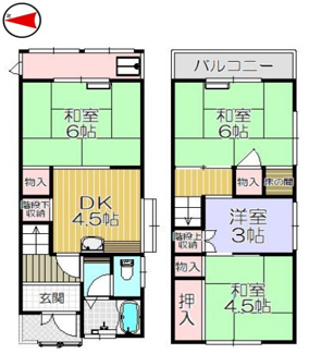 【間取り】 | 芦屋市南宮町　中古戸建