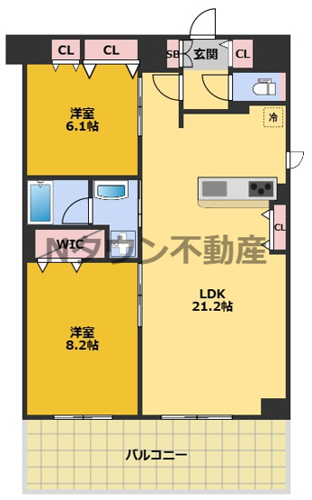 【間取り】 | カスタリア新栄Ⅱ | 間取りです。
