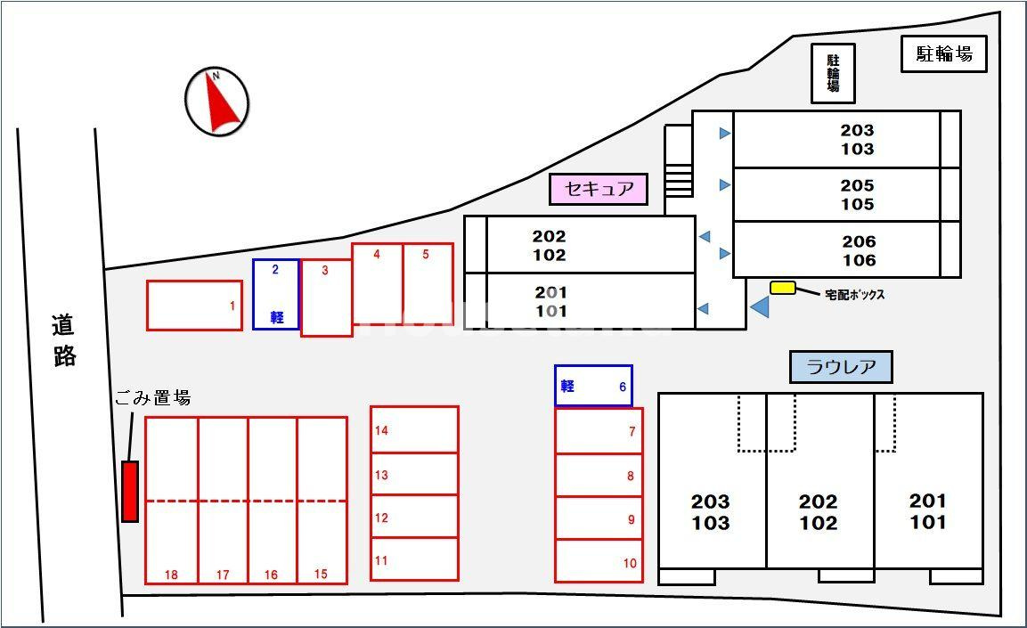 プラシド・ラウレアの駐車場
