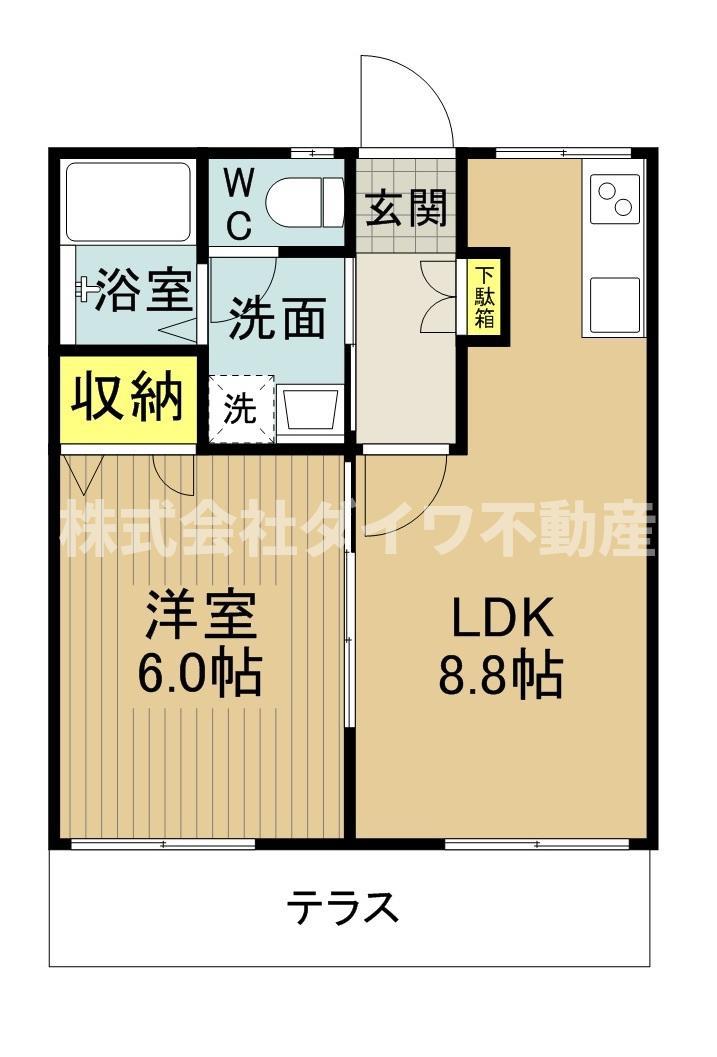 ハイツボヌールB棟の間取り