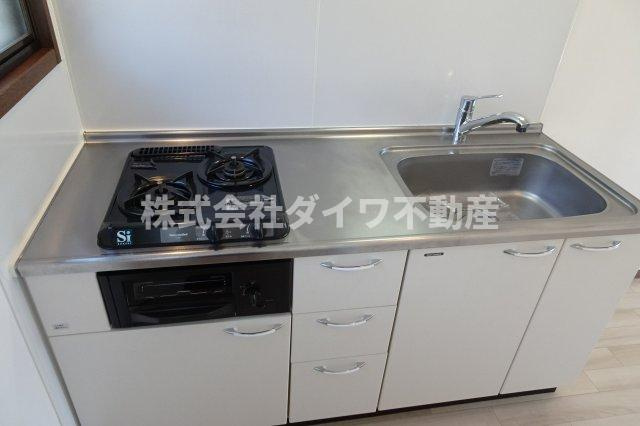 ハイツボヌールB棟のキッチン