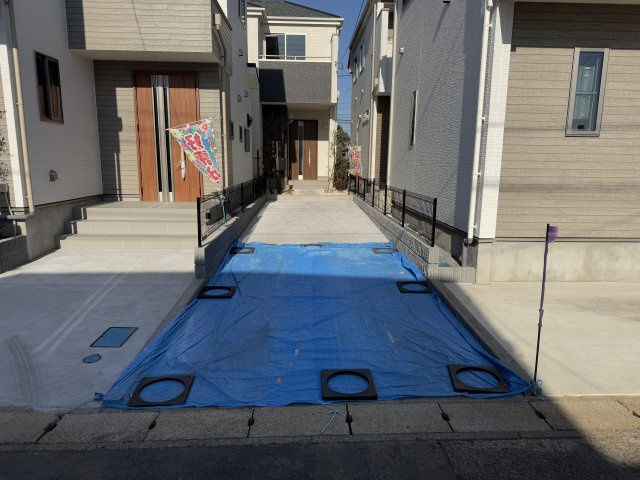 柏市花野井新築戸建（花野井Ⅲ）の駐車場|A号棟駐車スペース・縦列２台駐車可