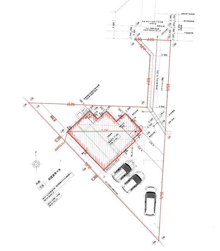 郡山市小原田２丁目　　  　　小原田小学校、小原田中学区　の区画図