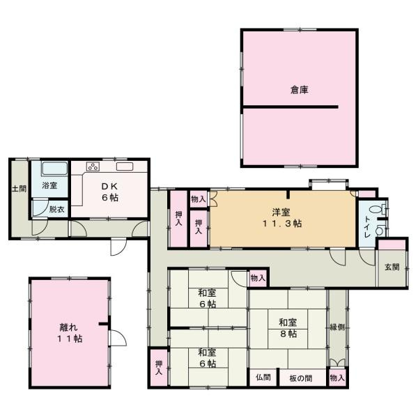 和歌山市杭ノ瀬　中古戸建の間取り