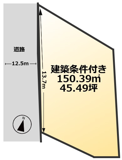 COLORSグリーンヒル湖南市宝来坂２丁目限定１区画の区画図