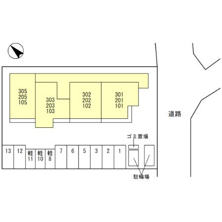 D-room 五反田の区画図