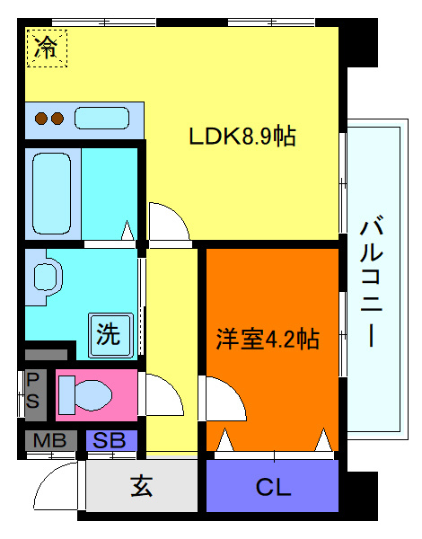 芦屋リバーウエストマンションの間取り