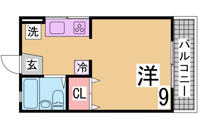 神戸市須磨区須磨浦通２丁目のアパートの間取り