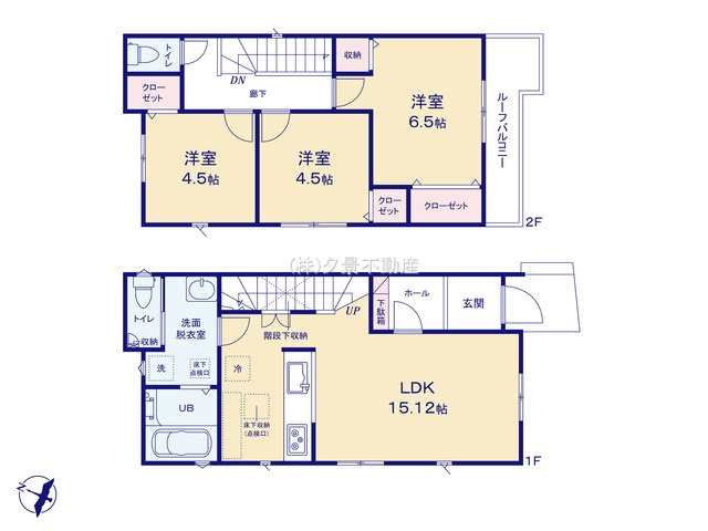 【間取り】 | 《仲介手数料無料》北区東大成町１丁目663(2号棟)新築一戸建てリナージュ