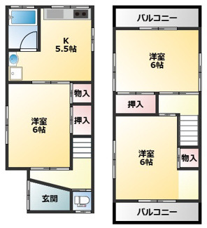 【間取り】 | 友井2丁目戸建