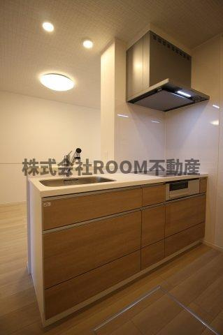 ロータス都城　３棟のキッチン|コンパクトなキッチンで掃除もラクラク