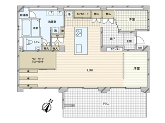 【間取り】 | 進和苦楽園アーバンライフC棟